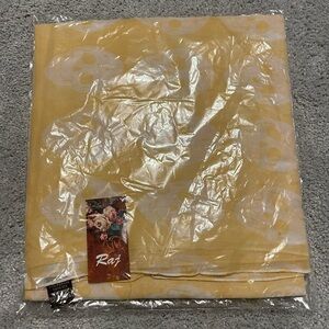 Raj 100% Cotton Skull pale Yellow Scarf One Size